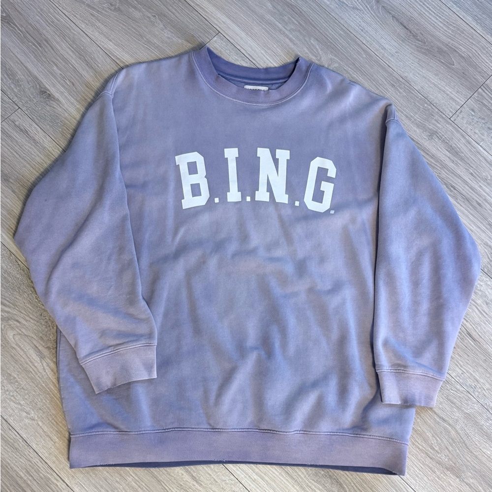 Anine Bing Tyler Purple Sweathirt